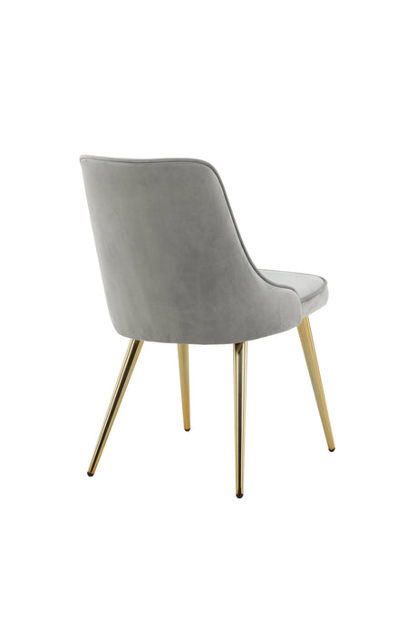 Velvet Deluxe Esszimmerstuhl - grau/Polyester - Samt - Essstühle - ALVAHOME
