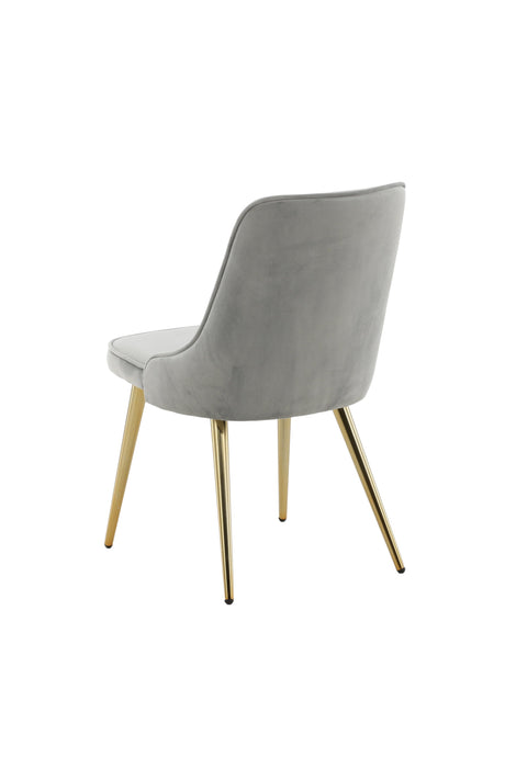 Velvet Deluxe Esszimmerstuhl - grau/Polyester - Samt - Essstühle - ALVAHOME