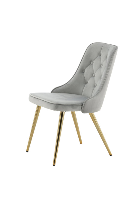 Velvet Deluxe Esszimmerstuhl - grau/Polyester - Samt - Essstühle - ALVAHOME