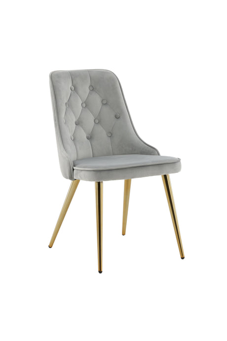 Velvet Deluxe Esszimmerstuhl - grau/Polyester - Samt - Essstühle - ALVAHOME