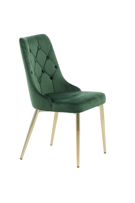 Velvet Deluxe Esszimmerstuhl - grün/Polyester - Samt - Essstühle - ALVAHOME