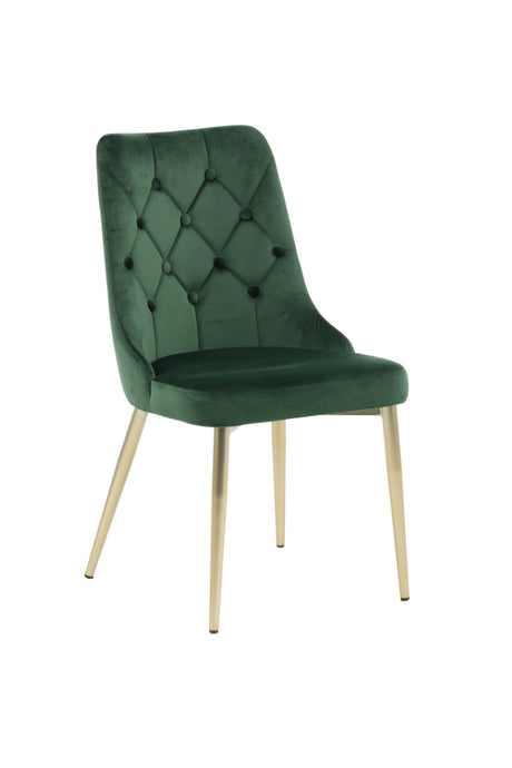 Velvet Deluxe Esszimmerstuhl - grün/Polyester - Samt - Essstühle - ALVAHOME