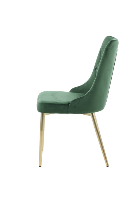 Velvet Deluxe Esszimmerstuhl - grün/Polyester - Samt - Essstühle - ALVAHOME
