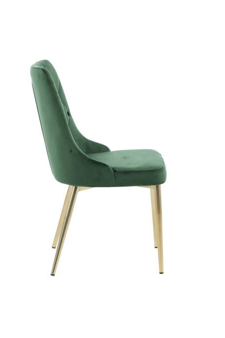 Velvet Deluxe Esszimmerstuhl - grün/Polyester - Samt - Essstühle - ALVAHOME