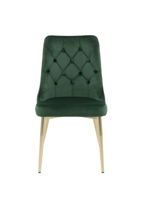 Velvet Deluxe Esszimmerstuhl - grün/Polyester - Samt - Essstühle - ALVAHOME