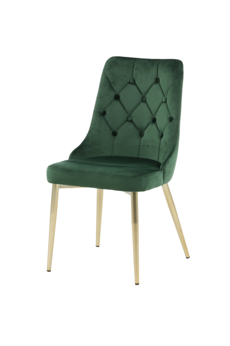Velvet Deluxe Esszimmerstuhl - grün/Polyester - Samt - Essstühle - ALVAHOME