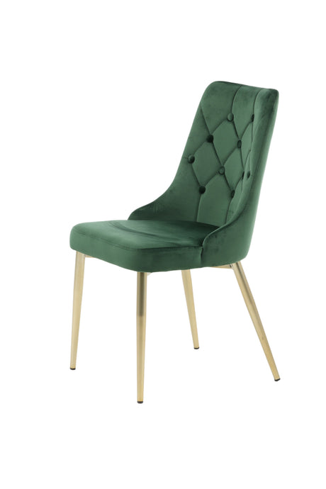 Velvet Deluxe Esszimmerstuhl - grün/Polyester - Samt - Essstühle - ALVAHOME