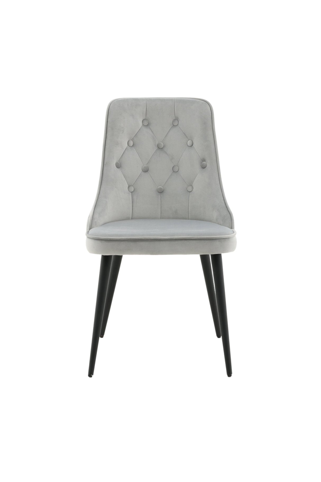 Velvet Deluxe Esszimmerstuhl - hellgrau/Polyester - Samt - Essstühle - ALVAHOME