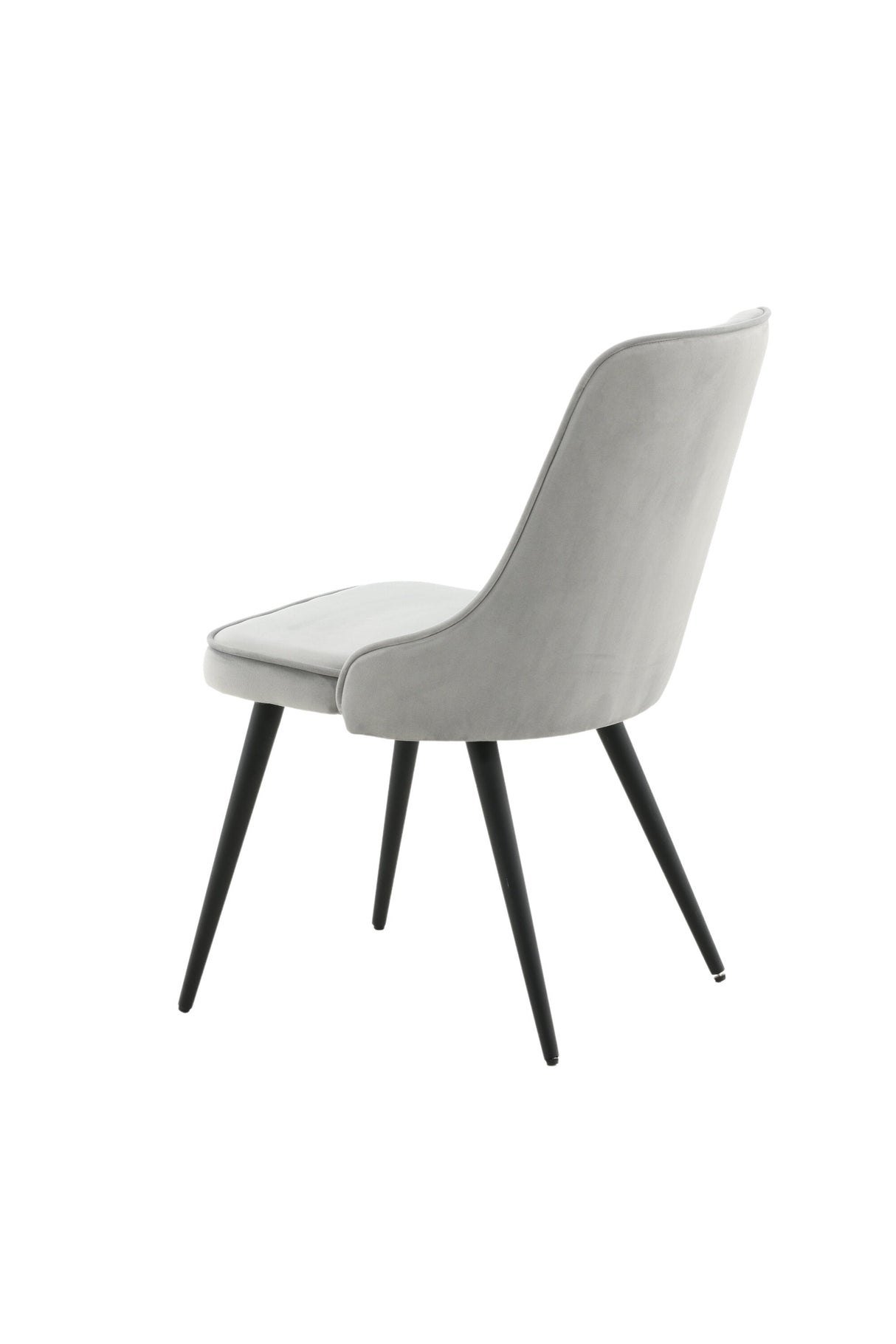 Velvet Deluxe Esszimmerstuhl - hellgrau/Polyester - Samt - Essstühle - ALVAHOME