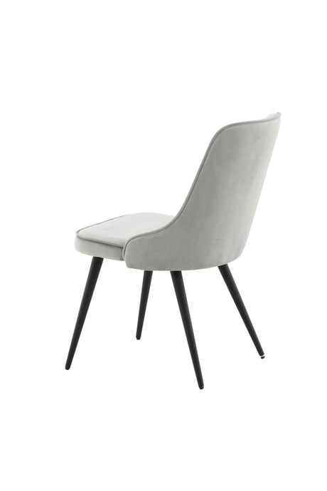 Velvet Deluxe Esszimmerstuhl - hellgrau/Polyester - Samt - Essstühle - ALVAHOME