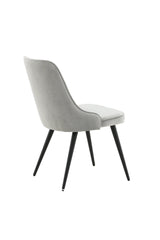 Velvet Deluxe Esszimmerstuhl - hellgrau/Polyester - Samt - Essstühle - ALVAHOME