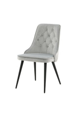 Velvet Deluxe Esszimmerstuhl - hellgrau/Polyester - Samt - Essstühle - ALVAHOME