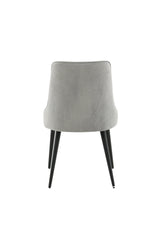 Velvet Deluxe Esszimmerstuhl - hellgrau/Polyester - Samt - Essstühle - ALVAHOME