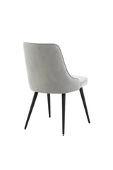 Velvet Deluxe Esszimmerstuhl - hellgrau/Polyester - Samt - Essstühle - ALVAHOME