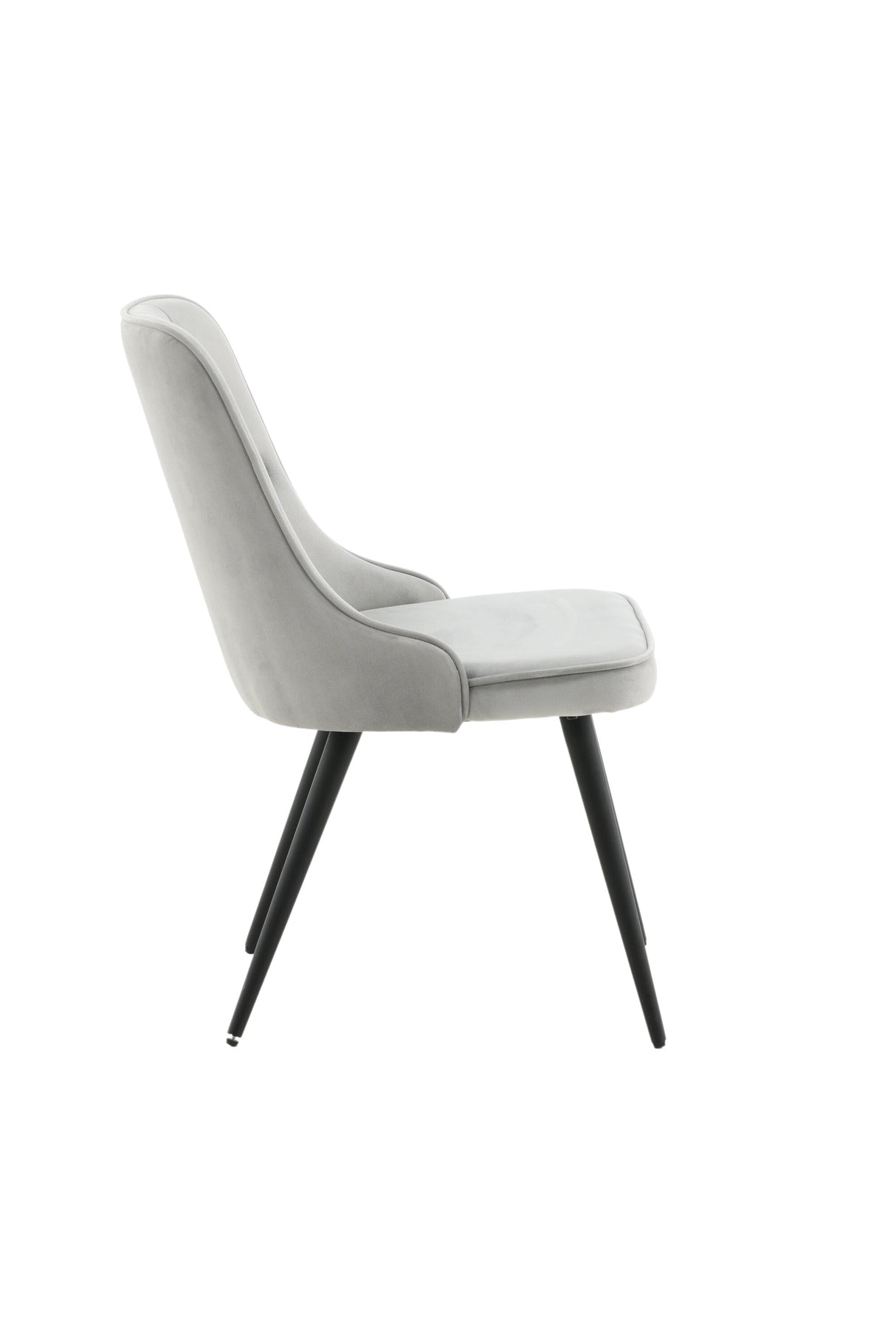 Velvet Deluxe Esszimmerstuhl - hellgrau/Polyester - Samt - Essstühle - ALVAHOME