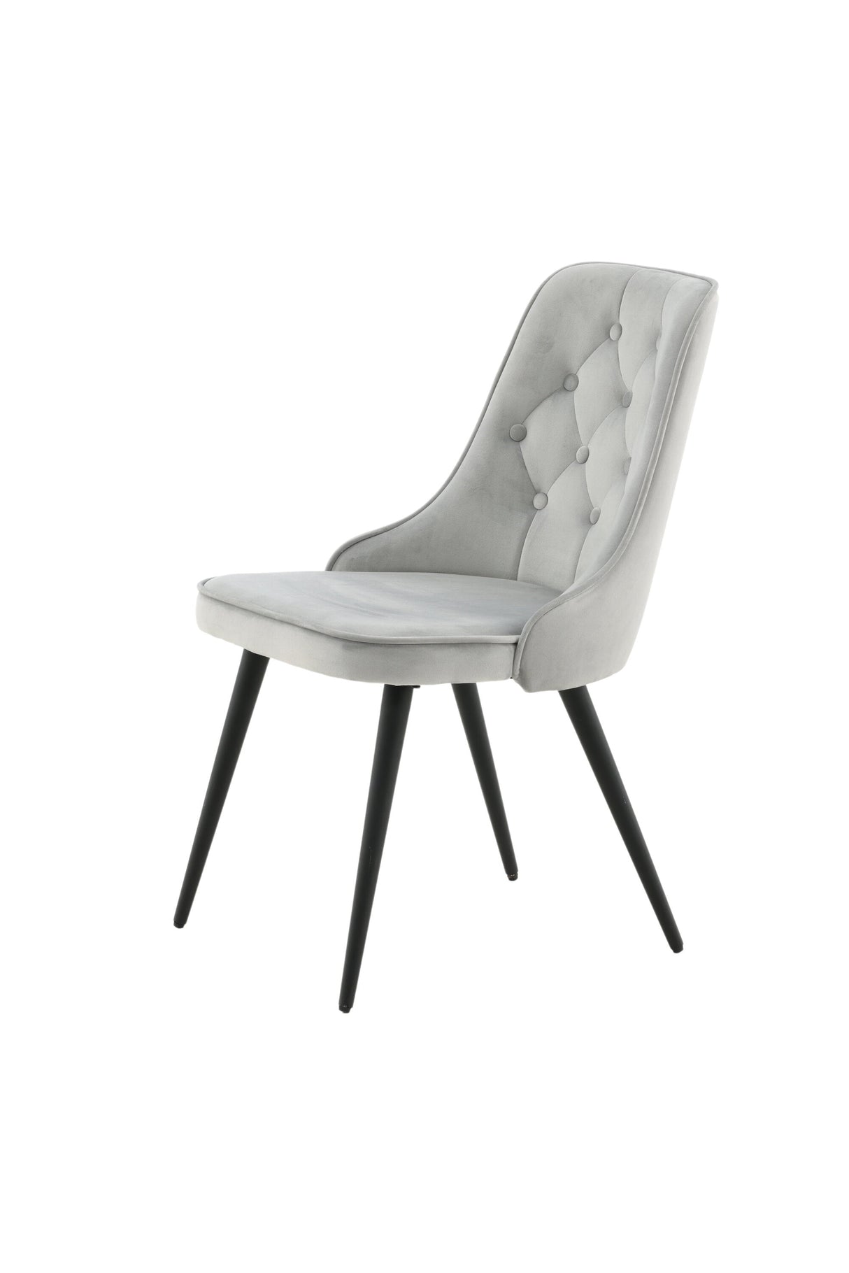 Velvet Deluxe Esszimmerstuhl - hellgrau/Polyester - Samt - Essstühle - ALVAHOME