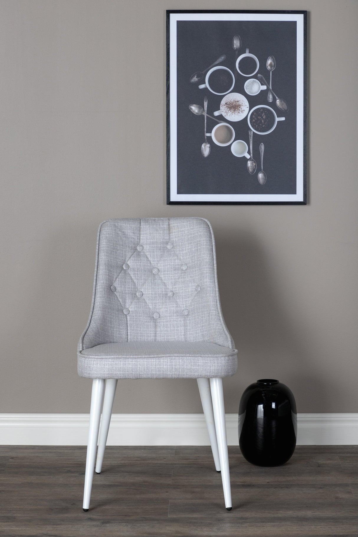 Velvet Deluxe Esszimmerstuhl - hellgrau/Polyester - Essstühle - ALVAHOME