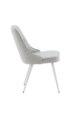 Velvet Deluxe Esszimmerstuhl - hellgrau/Polyester - Essstühle - ALVAHOME