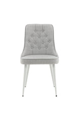 Velvet Deluxe Esszimmerstuhl - hellgrau/Polyester - Essstühle - ALVAHOME