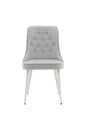 Velvet Deluxe Esszimmerstuhl - hellgrau/Polyester - Essstühle - ALVAHOME