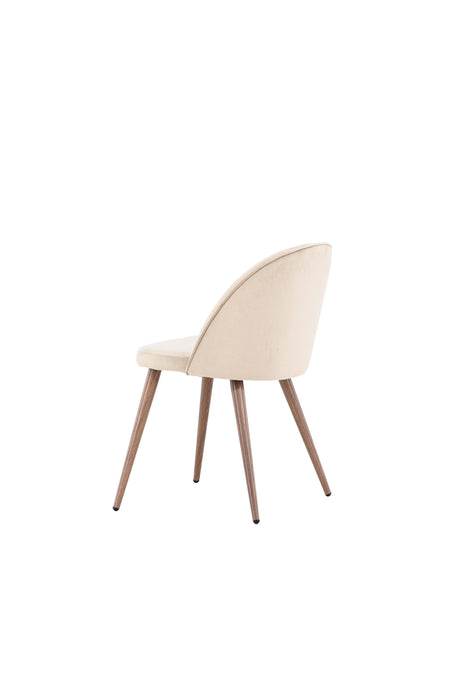 Velvet Esszimmerstuhl - beige/Polyester - Samt - Essstühle - ALVAHOME