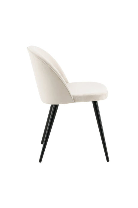 Velvet Esszimmerstuhl - beige/Polyester - Samt - Essstühle - ALVAHOME
