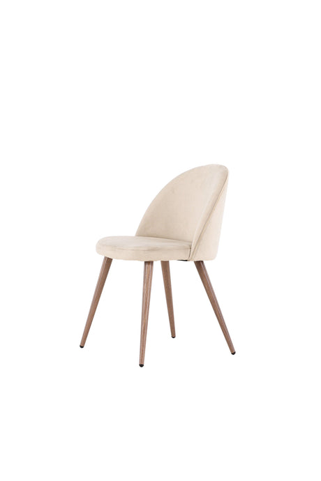 Velvet Esszimmerstuhl - beige/Polyester - Samt - Essstühle - ALVAHOME