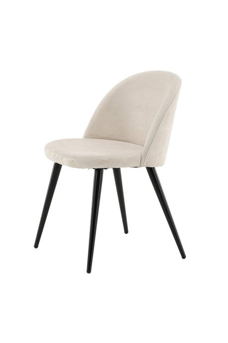 Velvet Esszimmerstuhl - beige/Polyester - Samt - Essstühle - ALVAHOME