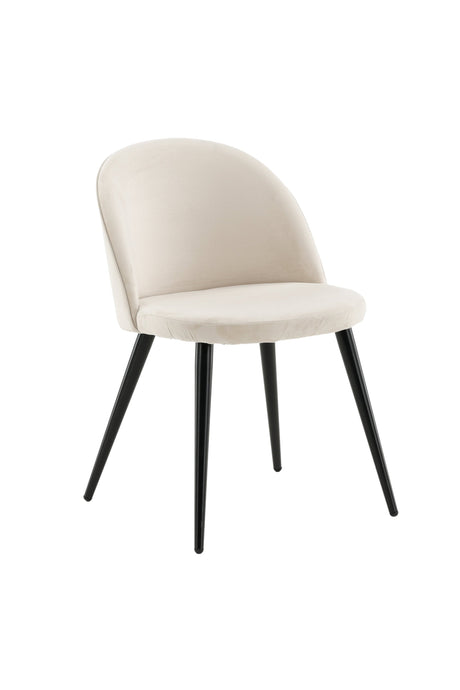 Velvet Esszimmerstuhl - beige/Polyester - Samt - Essstühle - ALVAHOME