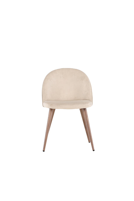 Velvet Esszimmerstuhl - beige/Polyester - Samt - Essstühle - ALVAHOME