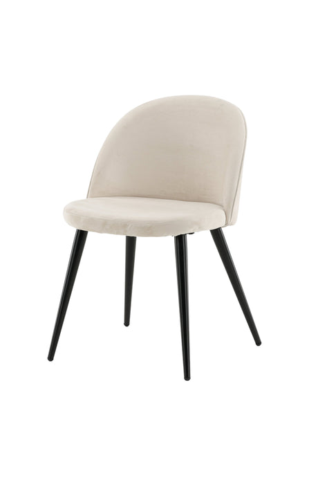 Velvet Esszimmerstuhl - beige/Polyester - Samt - Essstühle - ALVAHOME