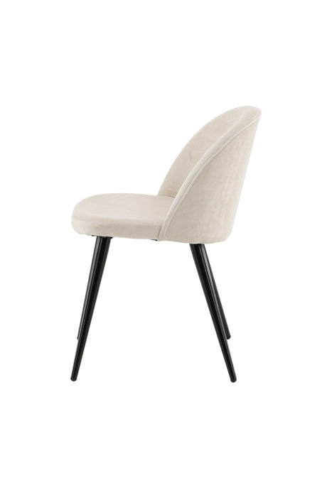 Velvet Esszimmerstuhl - beige/Polyester - Samt - Essstühle - ALVAHOME
