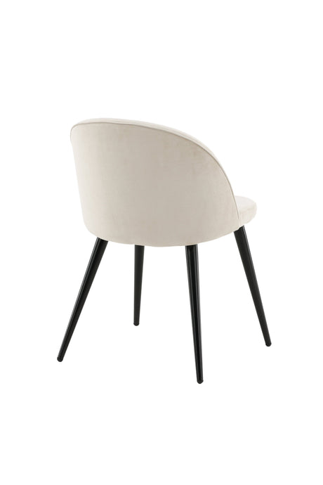 Velvet Esszimmerstuhl - beige/Polyester - Samt - Essstühle - ALVAHOME