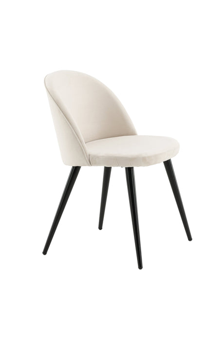 Velvet Esszimmerstuhl - beige/Polyester - Samt - Essstühle - ALVAHOME