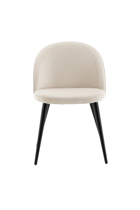 Velvet Esszimmerstuhl - beige/Polyester - Samt - Essstühle - ALVAHOME