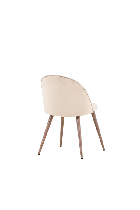 Velvet Esszimmerstuhl - beige/Polyester - Samt - Essstühle - ALVAHOME
