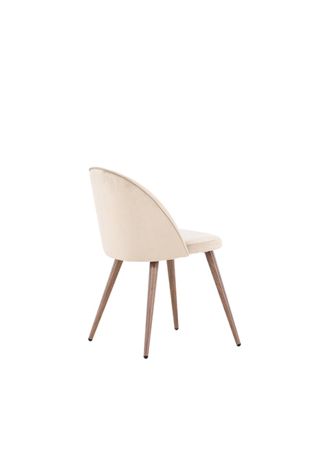 Velvet Esszimmerstuhl - beige/Polyester - Samt - Essstühle - ALVAHOME