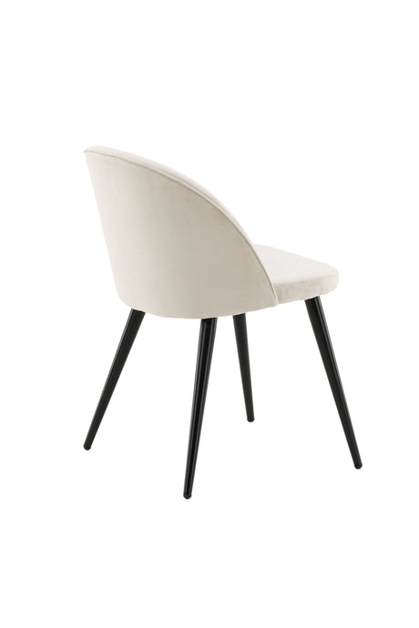 Velvet Esszimmerstuhl - beige/Polyester - Samt - Essstühle - ALVAHOME