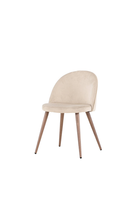 Velvet Esszimmerstuhl - beige/Polyester - Samt - Essstühle - ALVAHOME