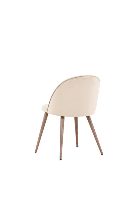Velvet Esszimmerstuhl - beige/Polyester - Samt - Essstühle - ALVAHOME