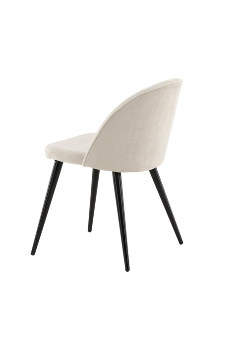 Velvet Esszimmerstuhl - beige/Polyester - Samt - Essstühle - ALVAHOME