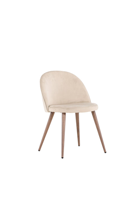 Velvet Esszimmerstuhl - beige/Polyester - Samt - Essstühle - ALVAHOME