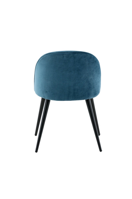 Velvet Esszimmerstuhl - blau/Polyester - Samt - Essstühle - ALVAHOME