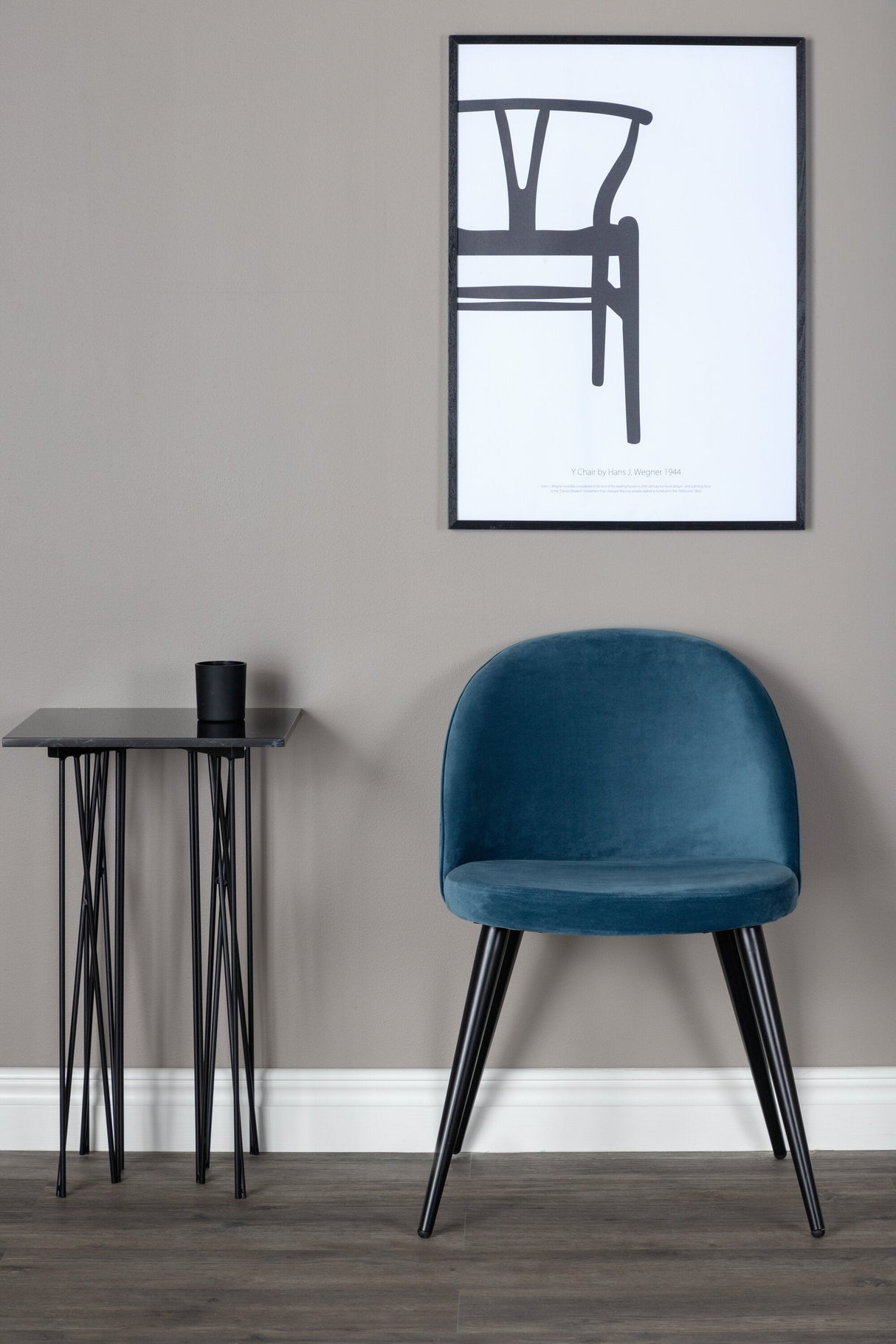 Velvet Esszimmerstuhl - blau/Polyester - Samt - Essstühle - ALVAHOME