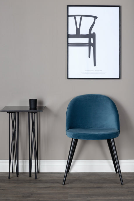 Velvet Esszimmerstuhl - blau/Polyester - Samt - Essstühle - ALVAHOME