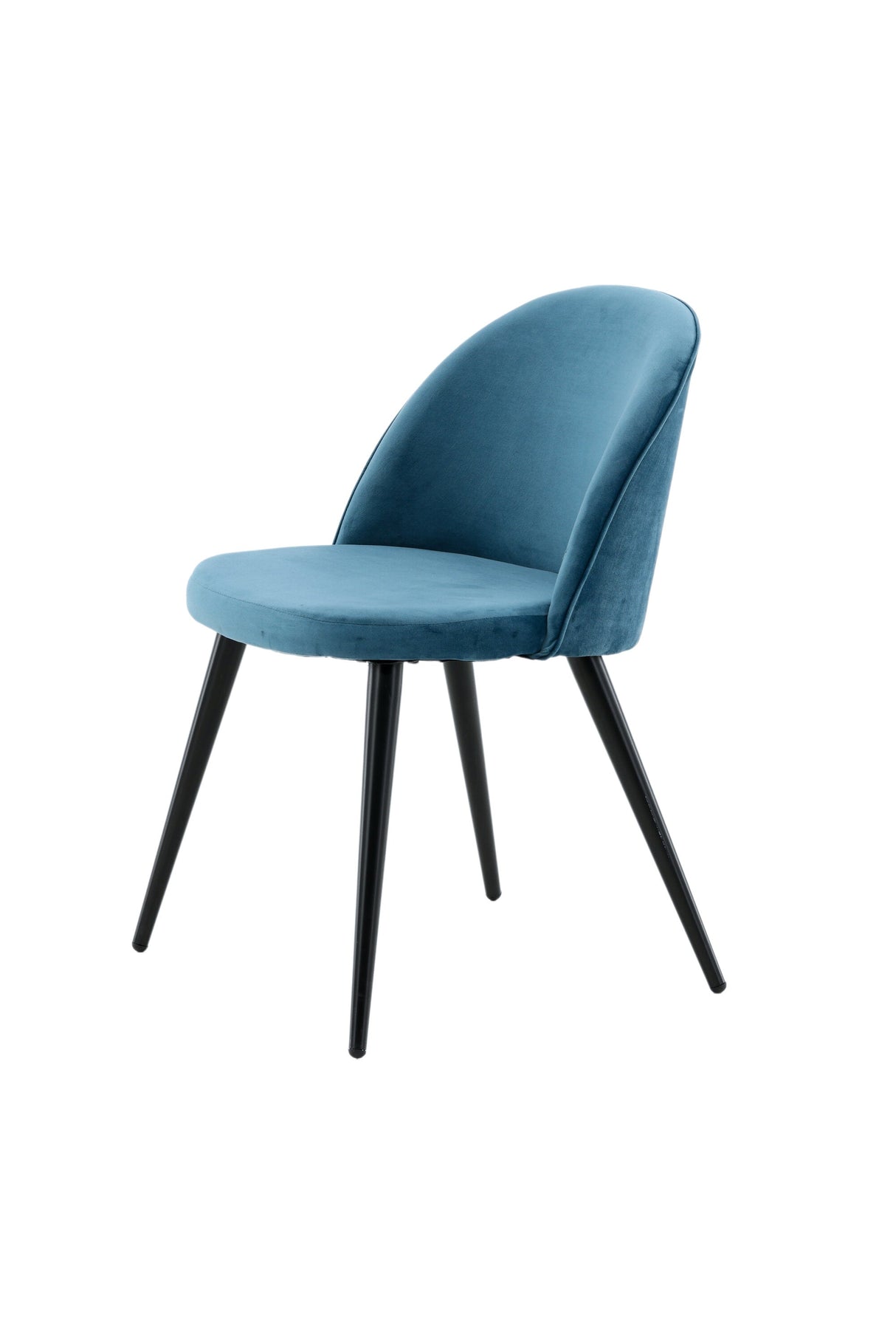 Velvet Esszimmerstuhl - blau/Polyester - Samt - Essstühle - ALVAHOME