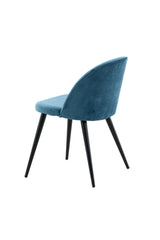 Velvet Esszimmerstuhl - blau/Polyester - Samt - Essstühle - ALVAHOME