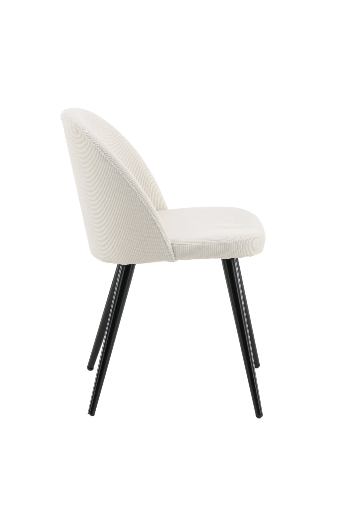 Velvet Esszimmerstuhl - créme/Polyester - Kord - Essstühle - ALVAHOME