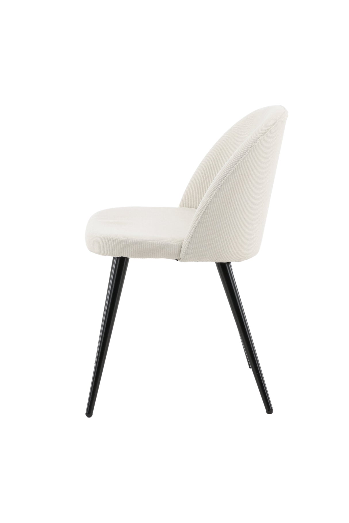 Velvet Esszimmerstuhl - créme/Polyester - Kord - Essstühle - ALVAHOME