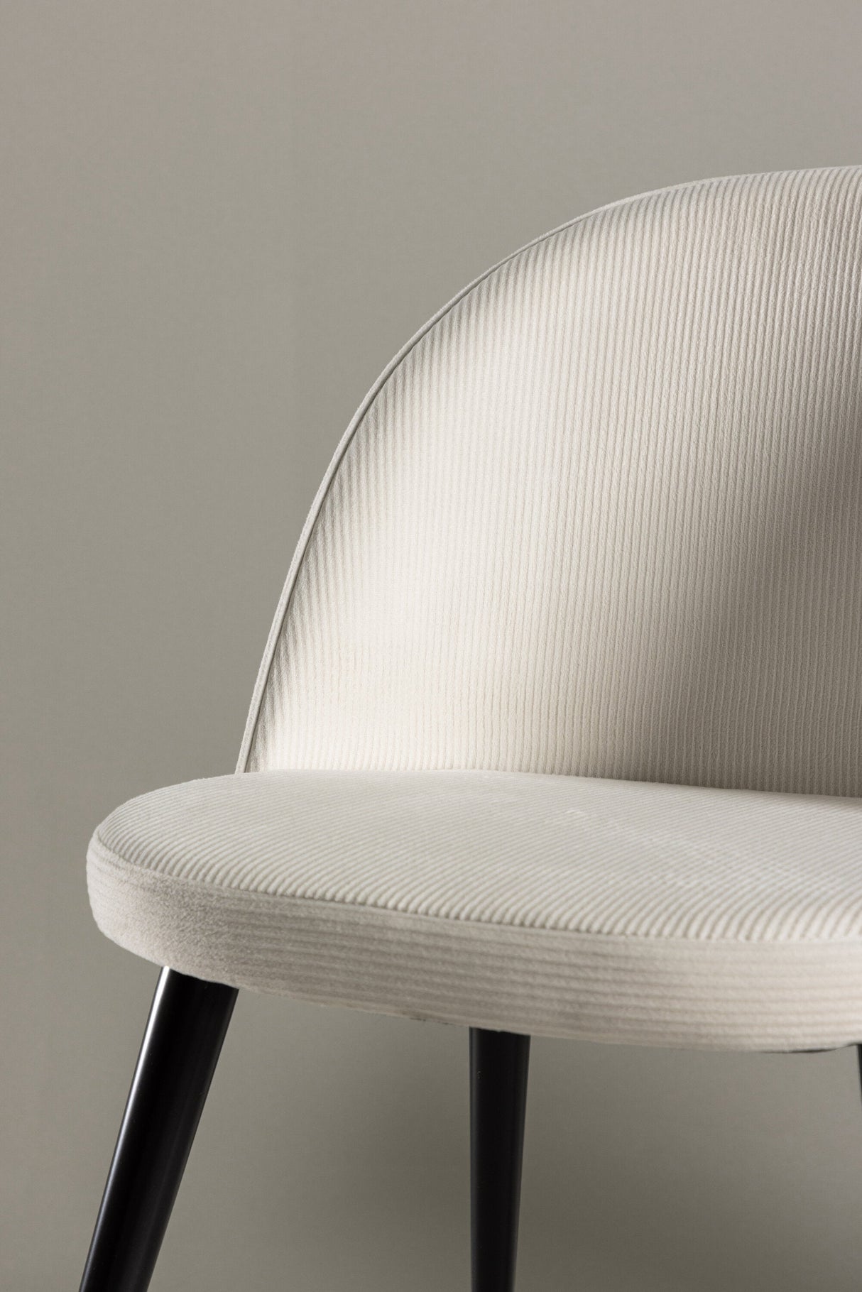 Velvet Esszimmerstuhl - créme/Polyester - Kord - Essstühle - ALVAHOME